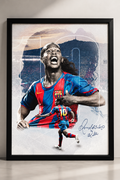 Ronaldinho Barcelona #10 – Football Legend Framed Poster